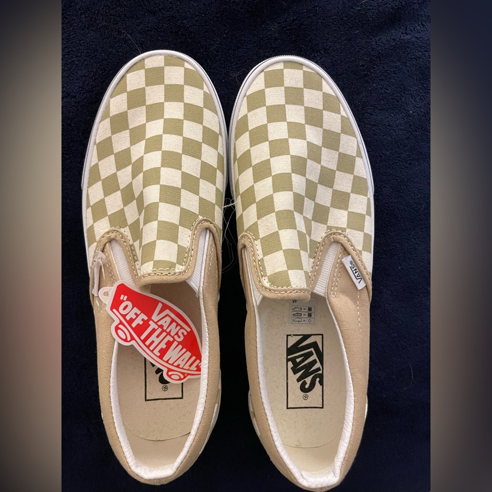 Vans - greenish/brown checkers